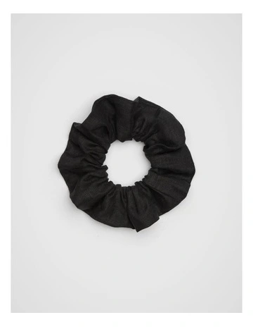 Linen Scrunchie in Black