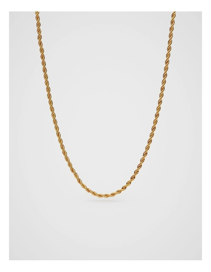 Fine Rope Necklace in Gold image 3