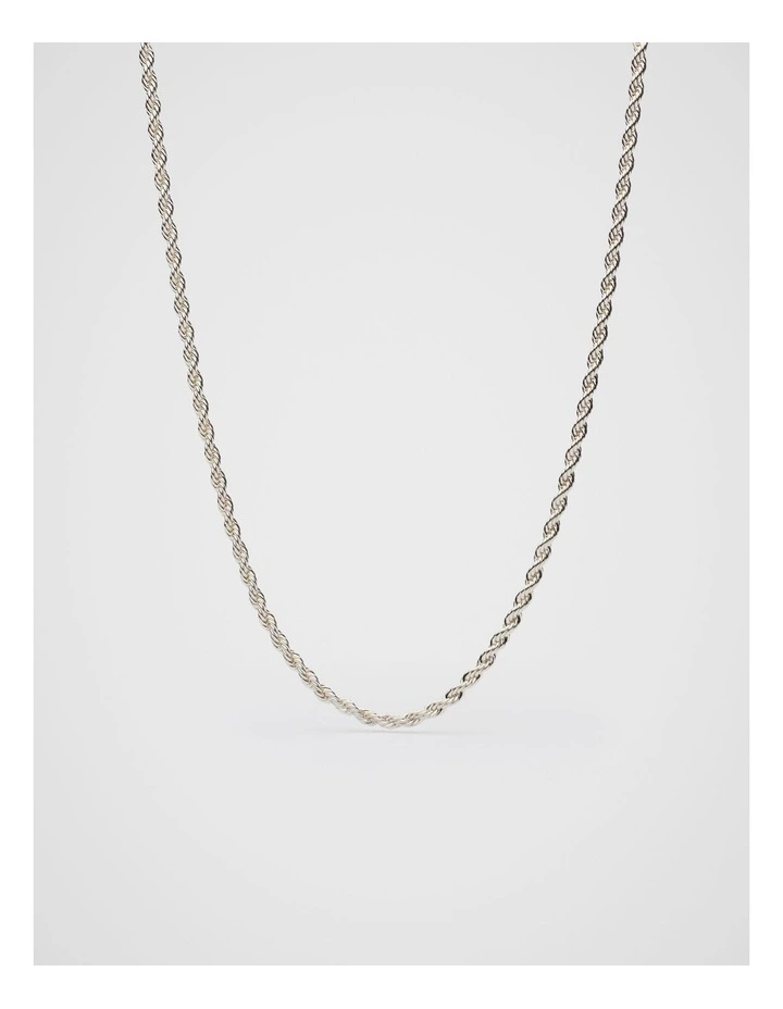 Fine Rope Necklace in Silver image 3