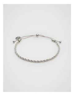 Fine Rope Bracelet in Silver