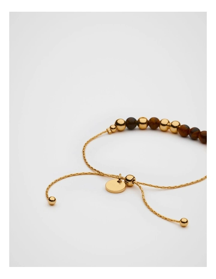 Stone Mix Toggle Bracelet in Gold image 3