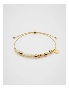 Pearl Mix Station Bracelet in Gold
