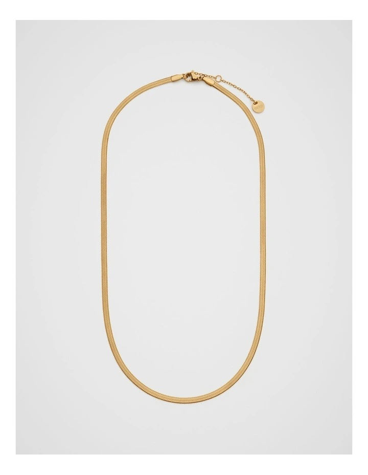 Waterproof Snake Chain Necklace in Gold image 1