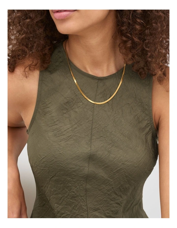 Waterproof Snake Chain Necklace in Gold image 2