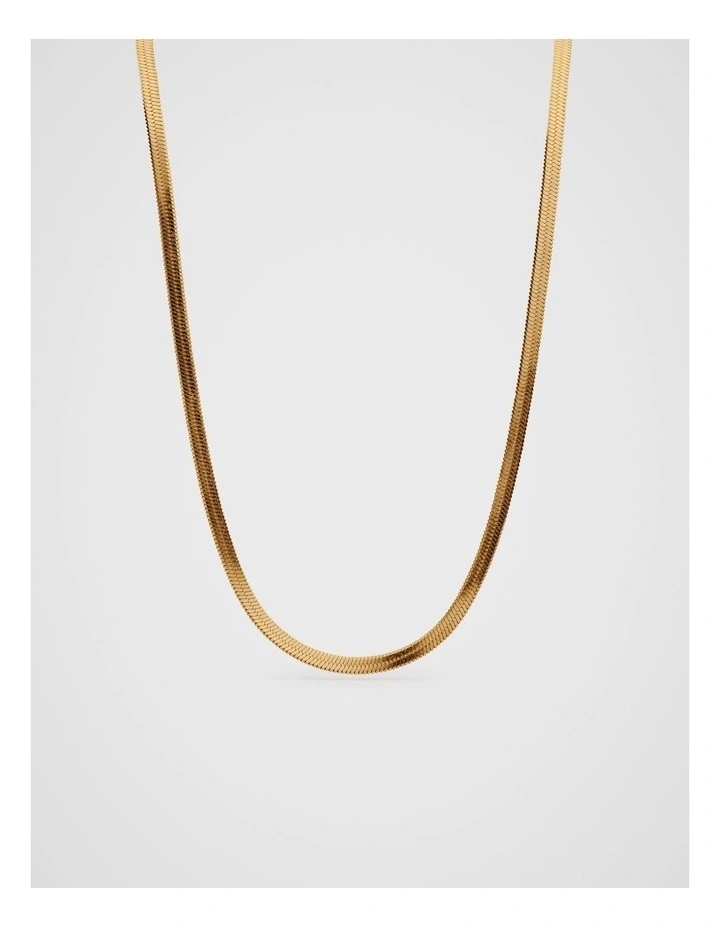 Waterproof Snake Chain Necklace in Gold image 3