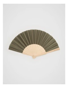 Seed Hand Fan in Olive Leaf