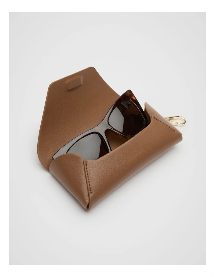 Sunglasses Case in Deep Tan image 3