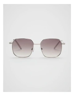 Bridget Metal Sunglasses in Silver