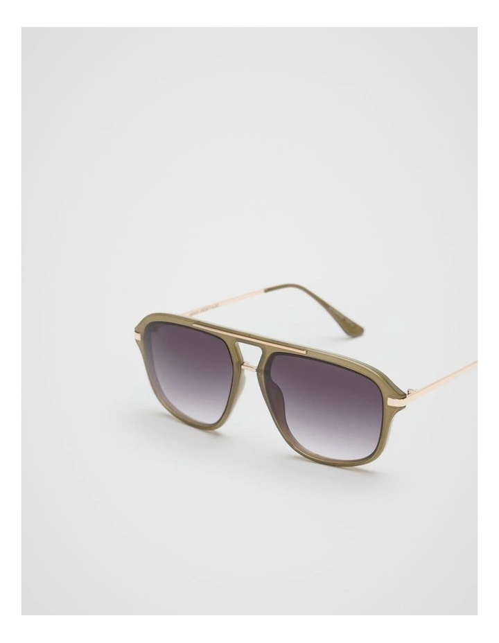 Amanda Aviator Sunglasses in Olive Leaf image 3