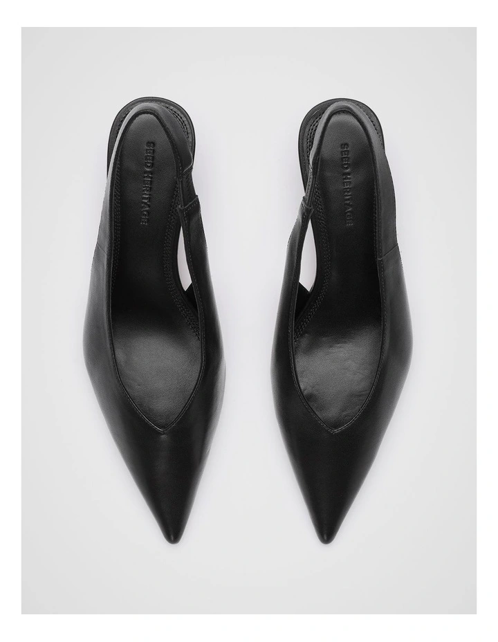 Alani Slingback Heels in Black image 4