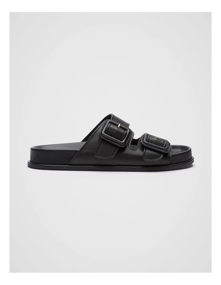Dulci Covered Buckle Slide in Black image 1