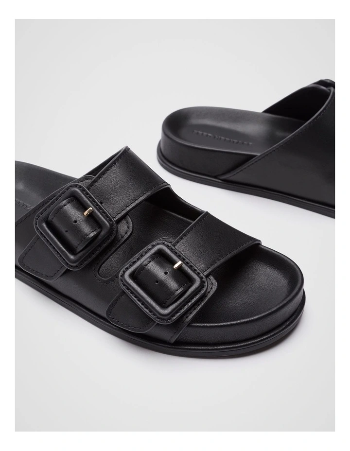 Dulci Covered Buckle Slide in Black image 3