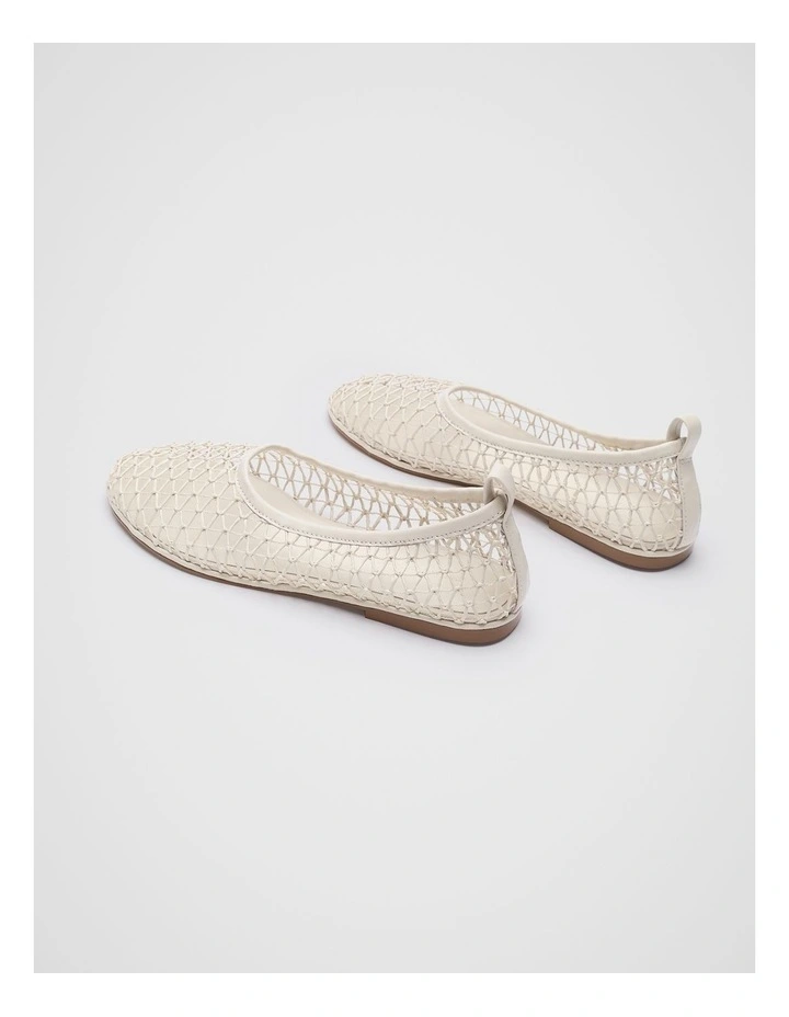 Parker Open Weave Ballet Flat in White image 3
