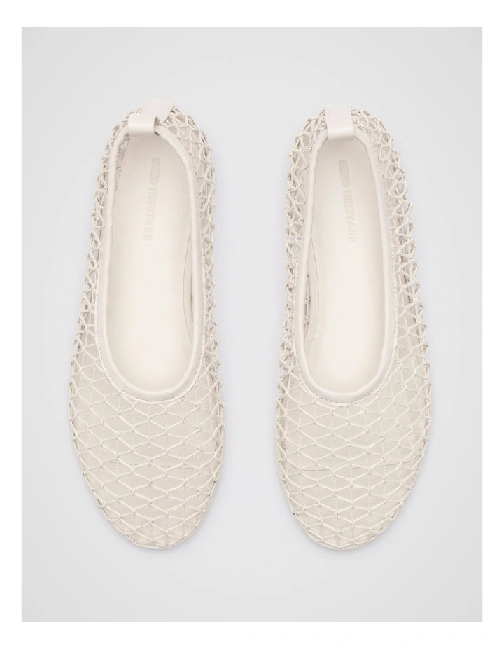 Parker Open Weave Ballet Flat in White image 4