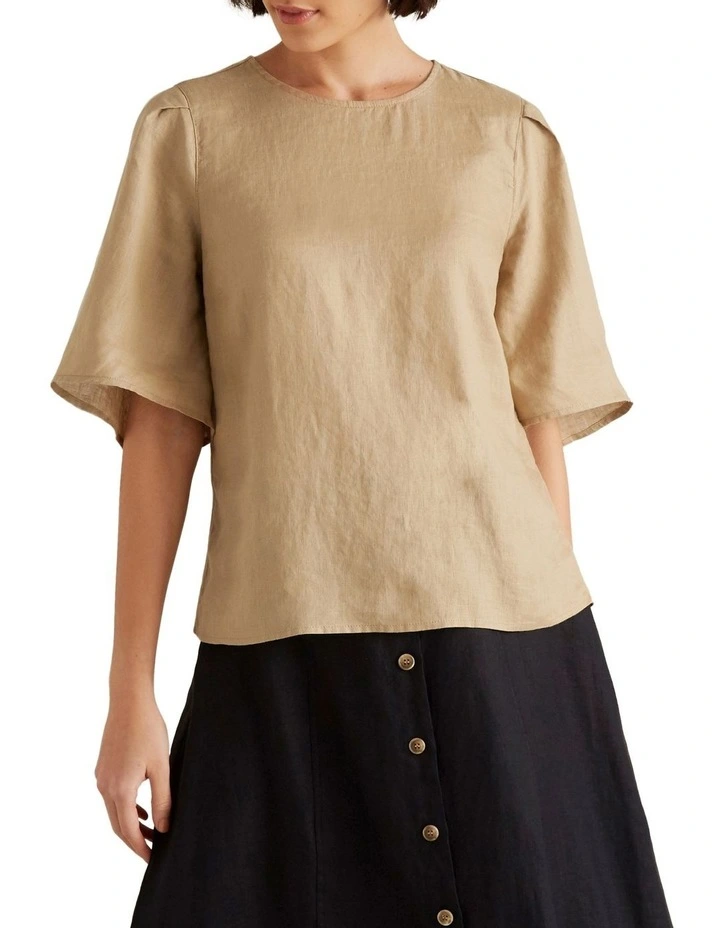 Flutter Sleeve Linen Top image 1