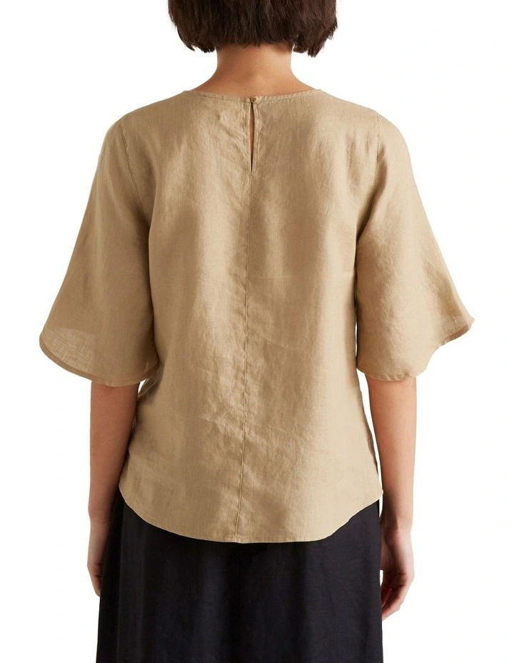 Flutter Sleeve Linen Top image 2