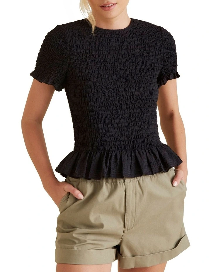 Shirred Frill Top image 1