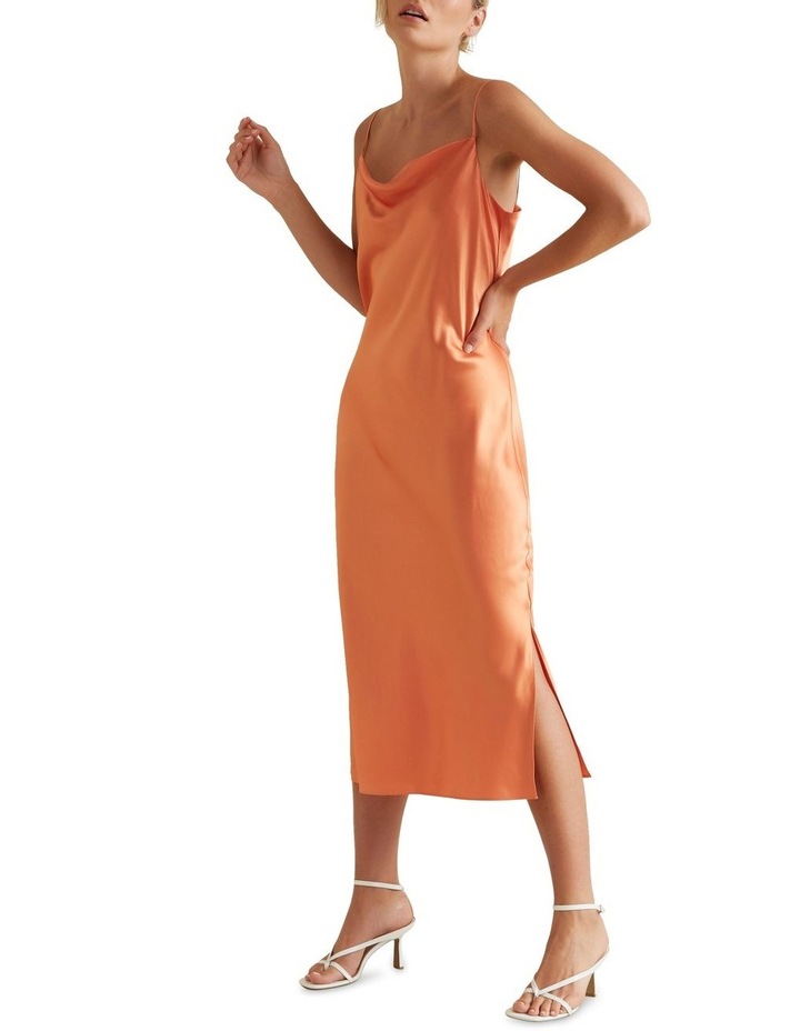 cowl neck midi slip dress