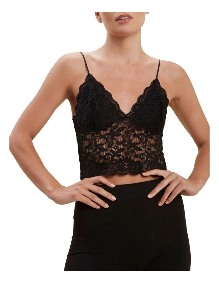 Fine Lace Bralette Black image 1