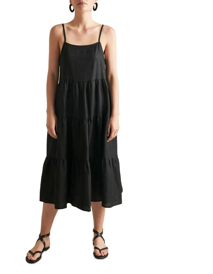 seed tiered linen dress