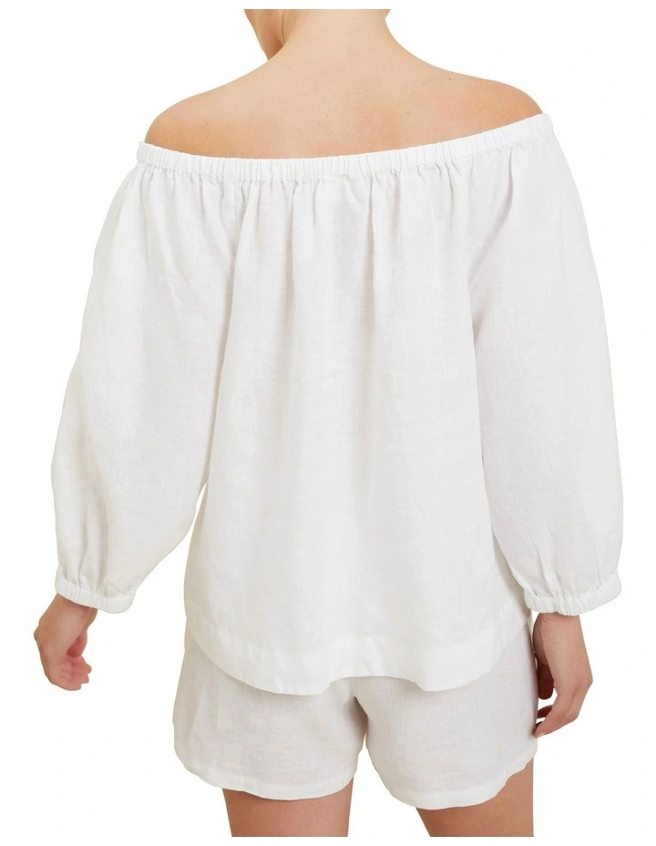 Linen Peasant Top image 3