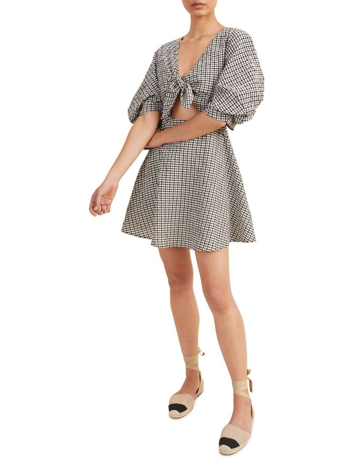 Gingham Knot Front Mini Dress