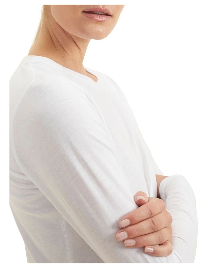 Core Long Sleeve Top Whisper White image 2