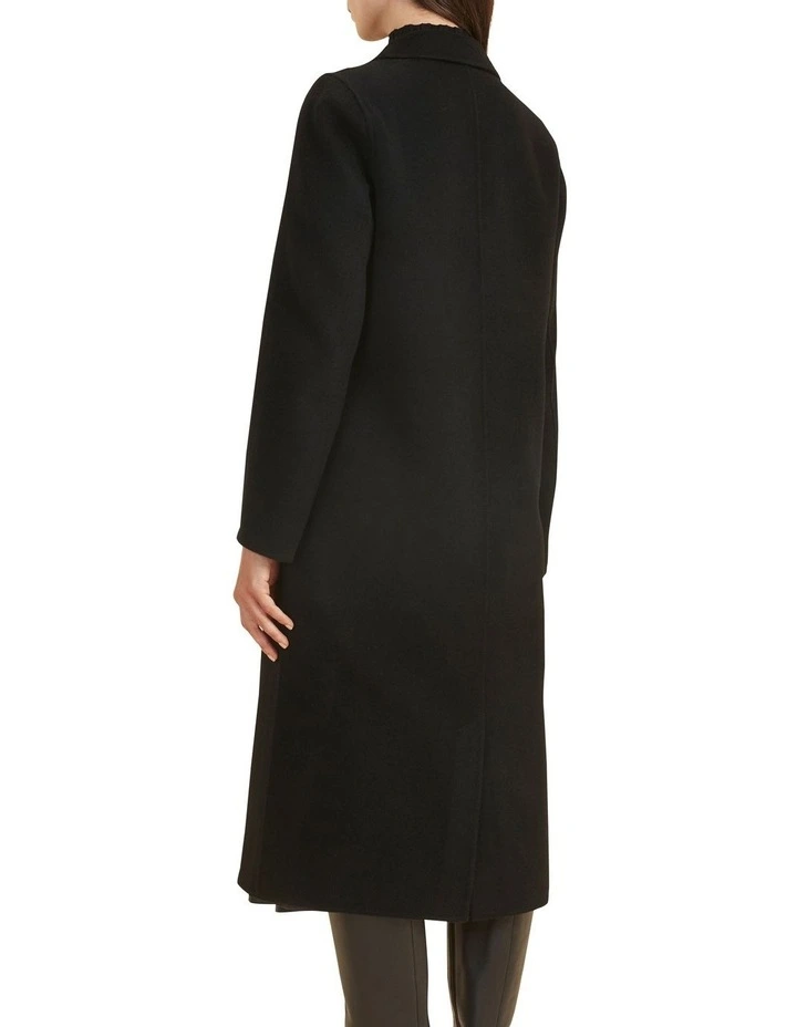 Wool Longline Coat Black image 4