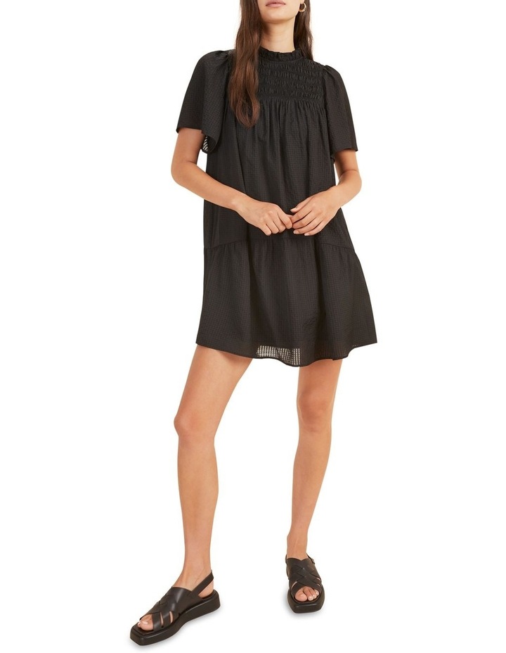 Check High Neck Mini Dress