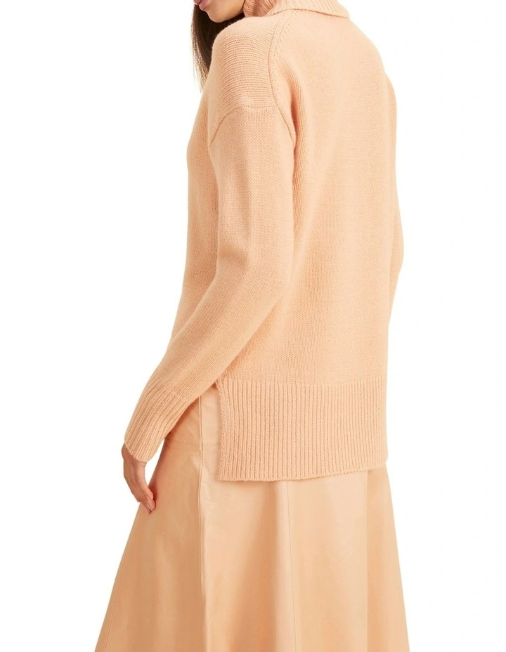 Leather Flared Midi Skirt image 4