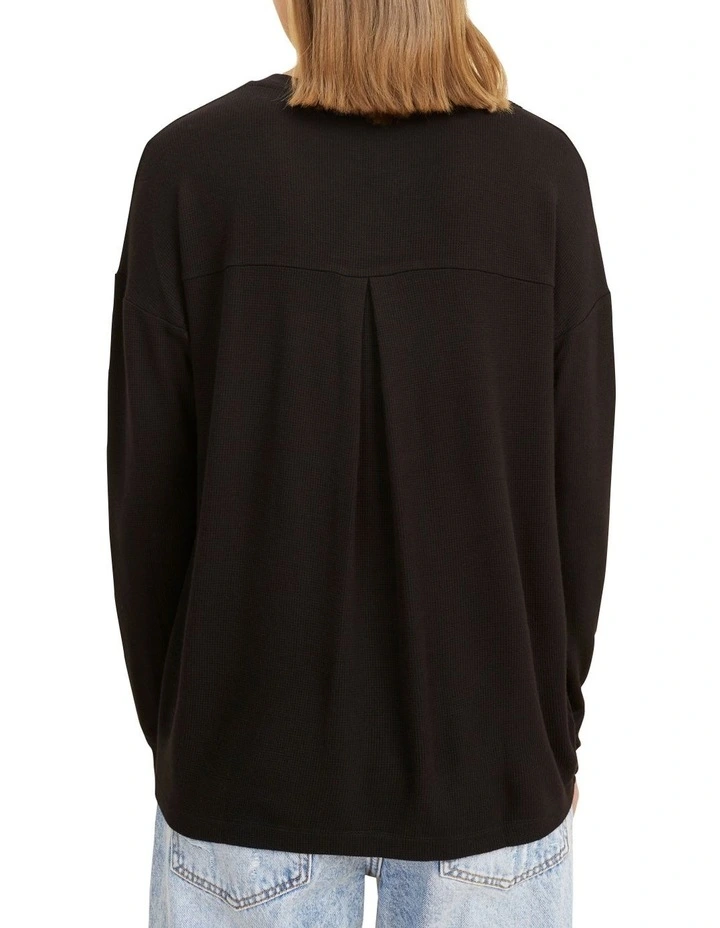 Mini Waffle Long Sleeve Top image 4