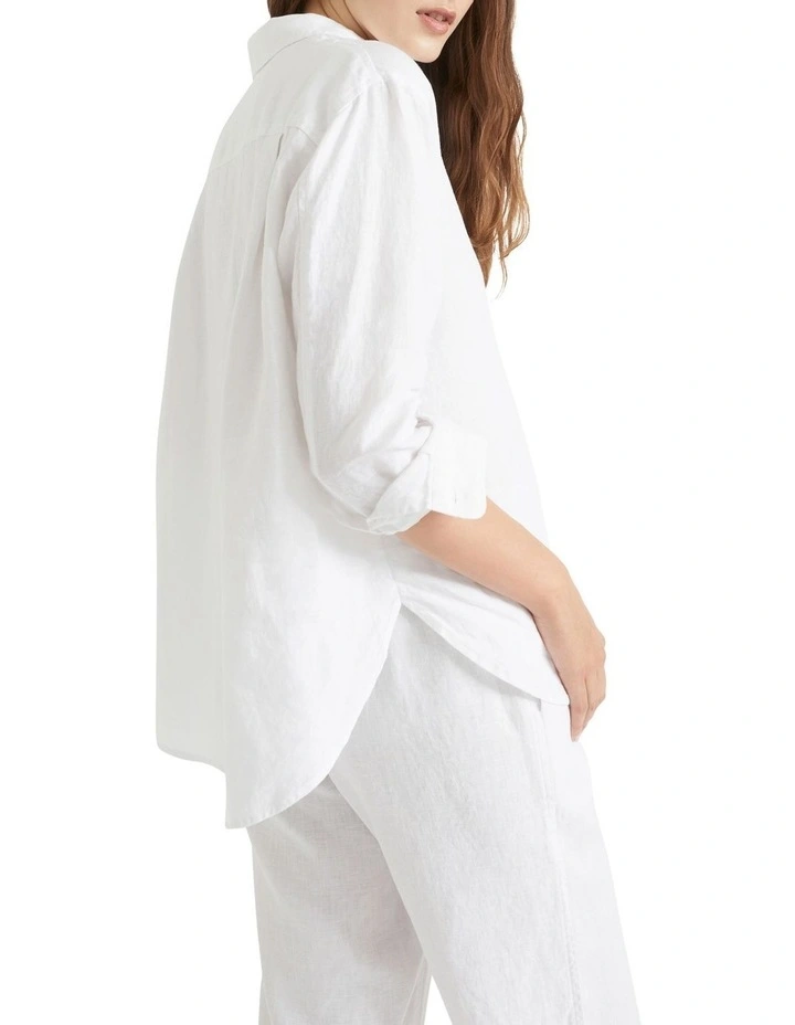 Core Linen Boyfriend Shirt image 2