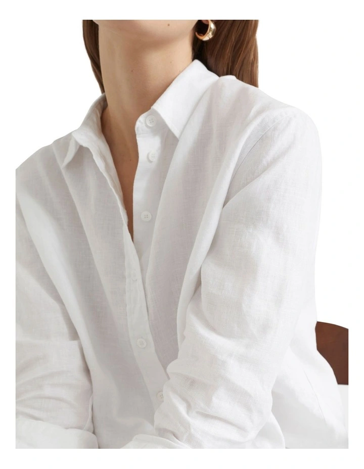 Core Linen Boyfriend Shirt image 3