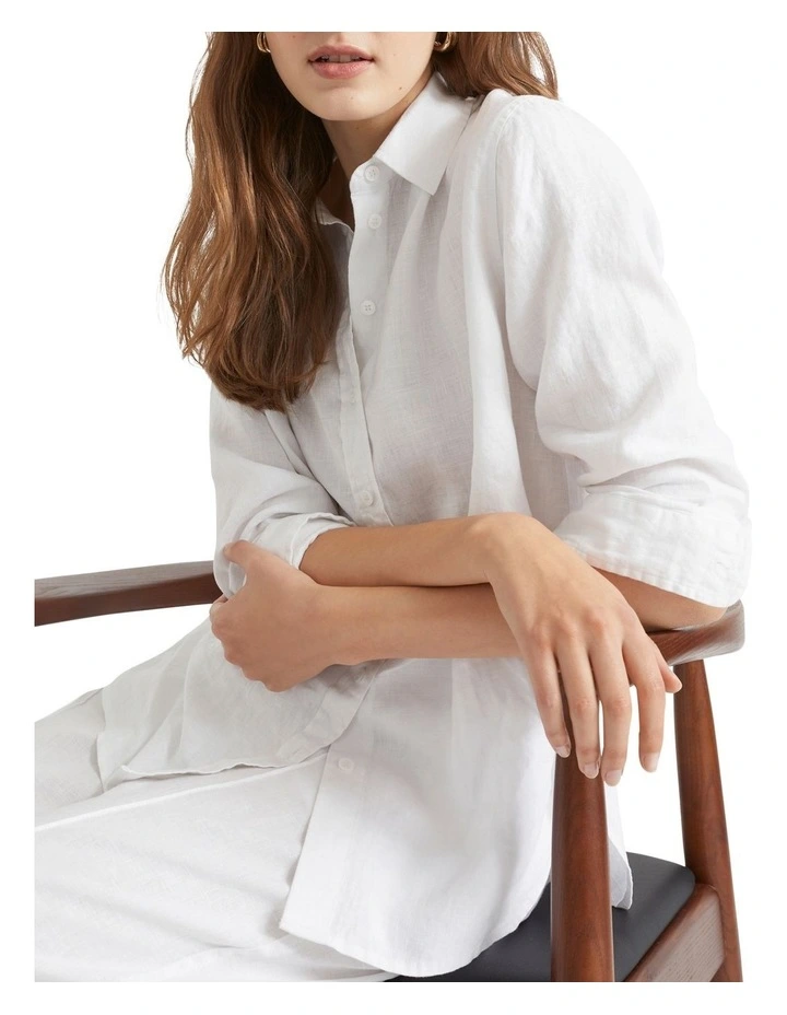 Core Linen Boyfriend Shirt image 4