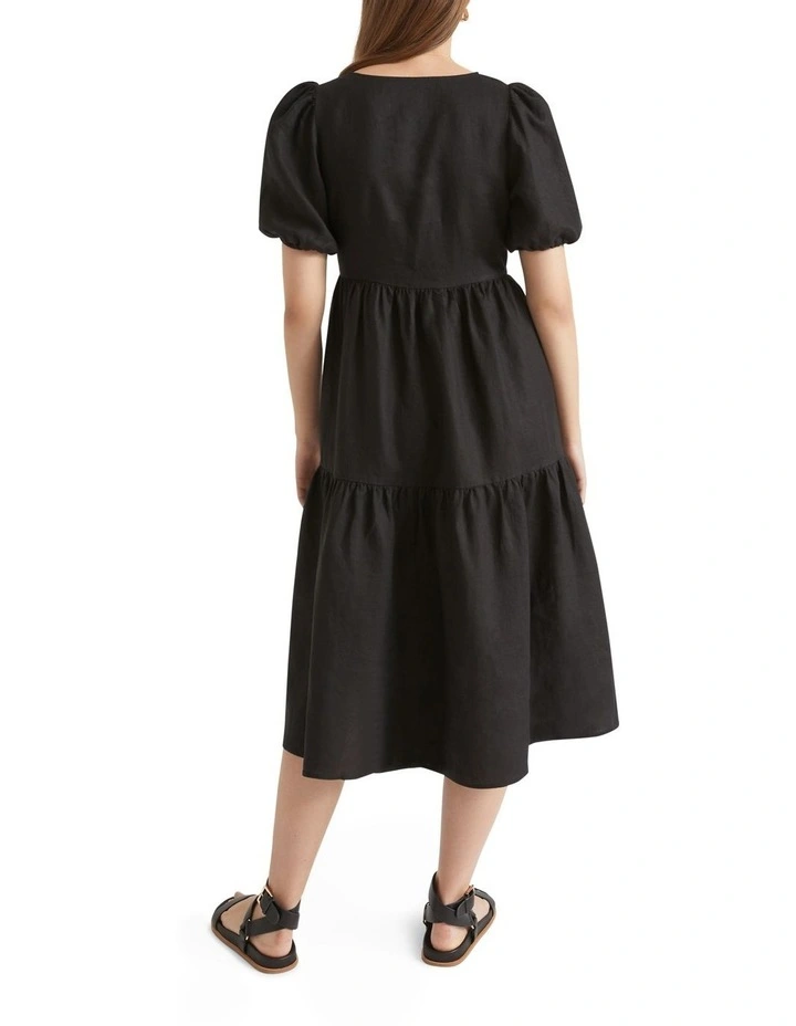Core Linen Cross Front Midi Dress image 2