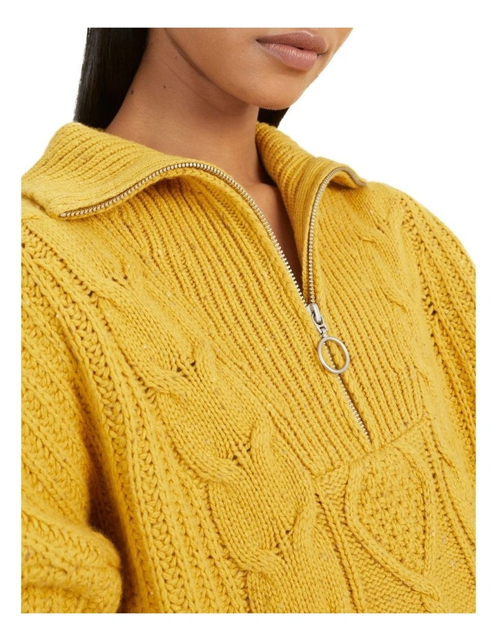 Funnel Neck Cable Sweater image 3