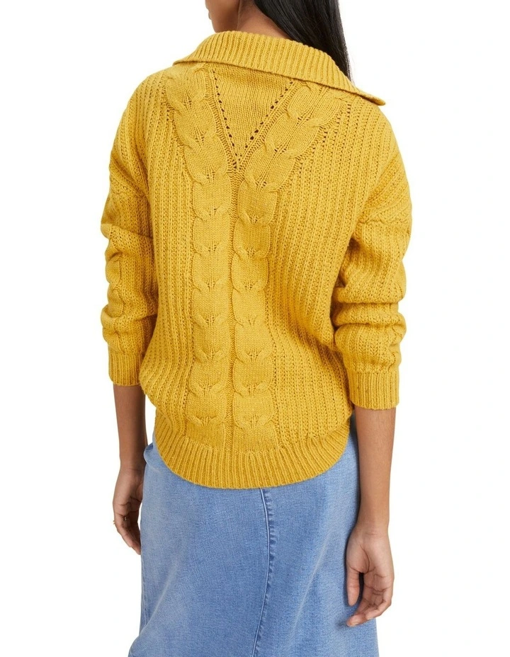 Funnel Neck Cable Sweater image 4