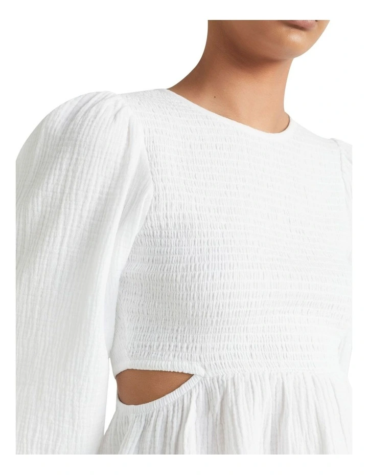 Cheesecloth Shirred Bodice Top image 3