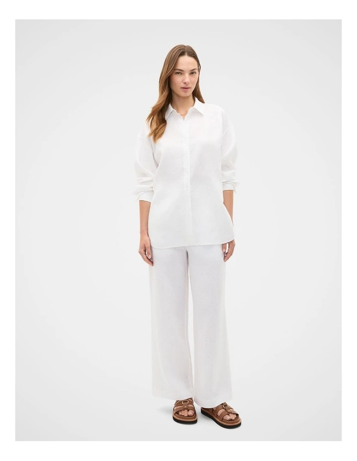 Core Linen Waisted Pant in Whisper White image 1