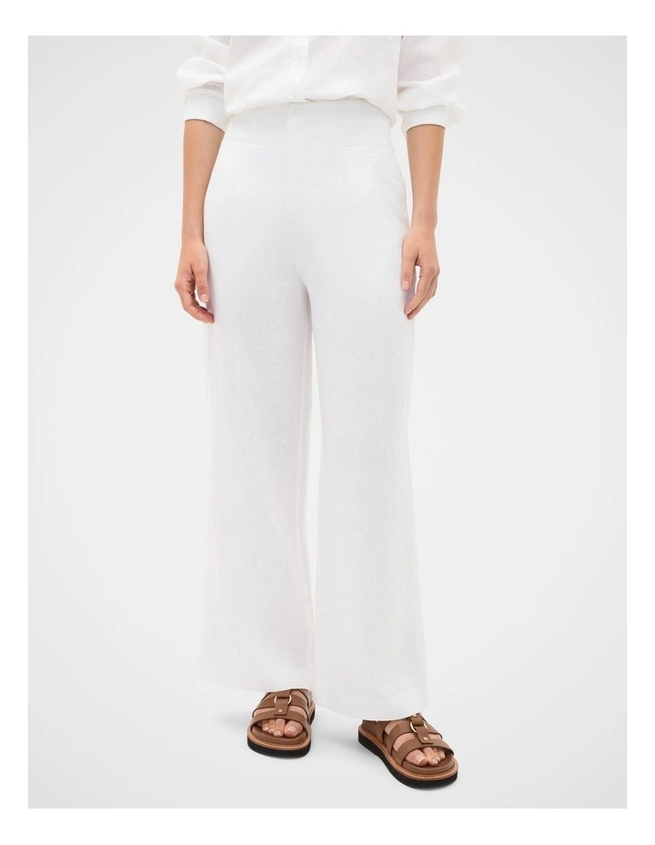 Core Linen Waisted Pant in Whisper White image 2