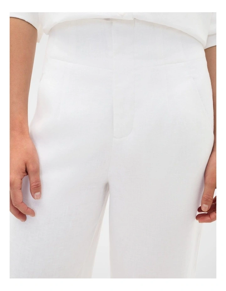 Core Linen Waisted Pant in Whisper White image 3