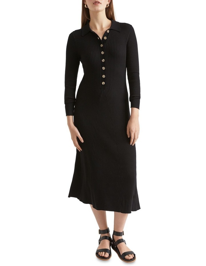 Polo Button Down Knit Dress in