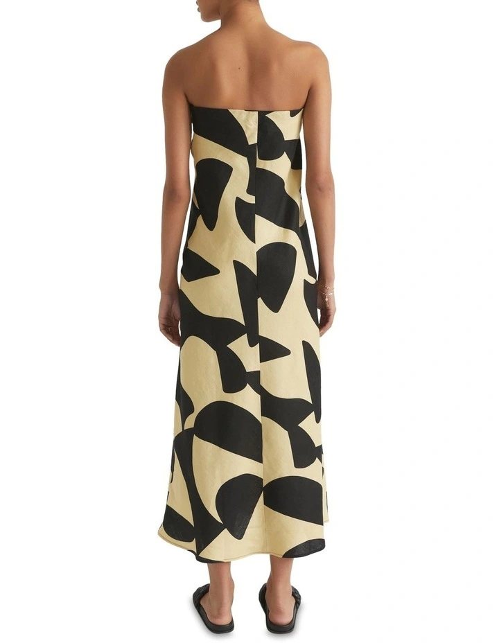Linen Strapless Maxi Dress image 4