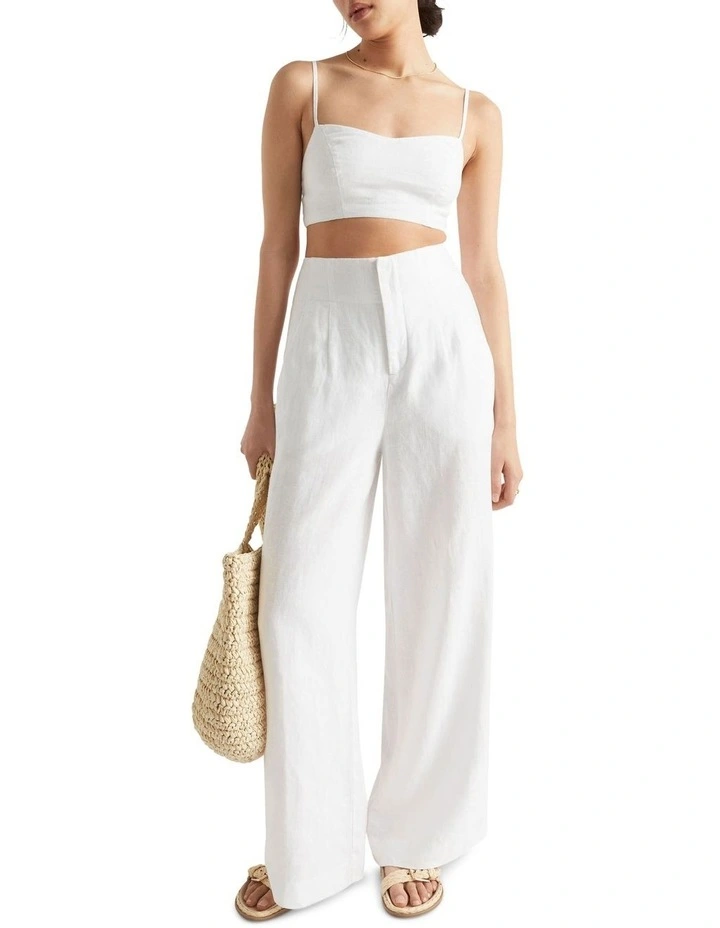 Linen Bralette in Whisper White image 2