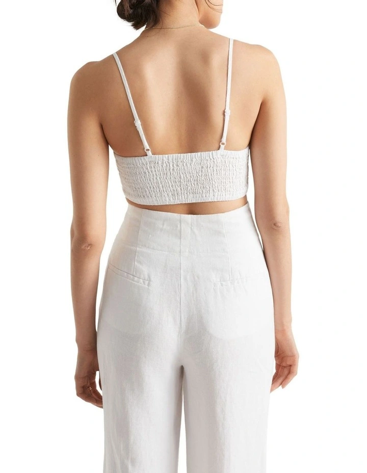 Linen Bralette in Whisper White image 4