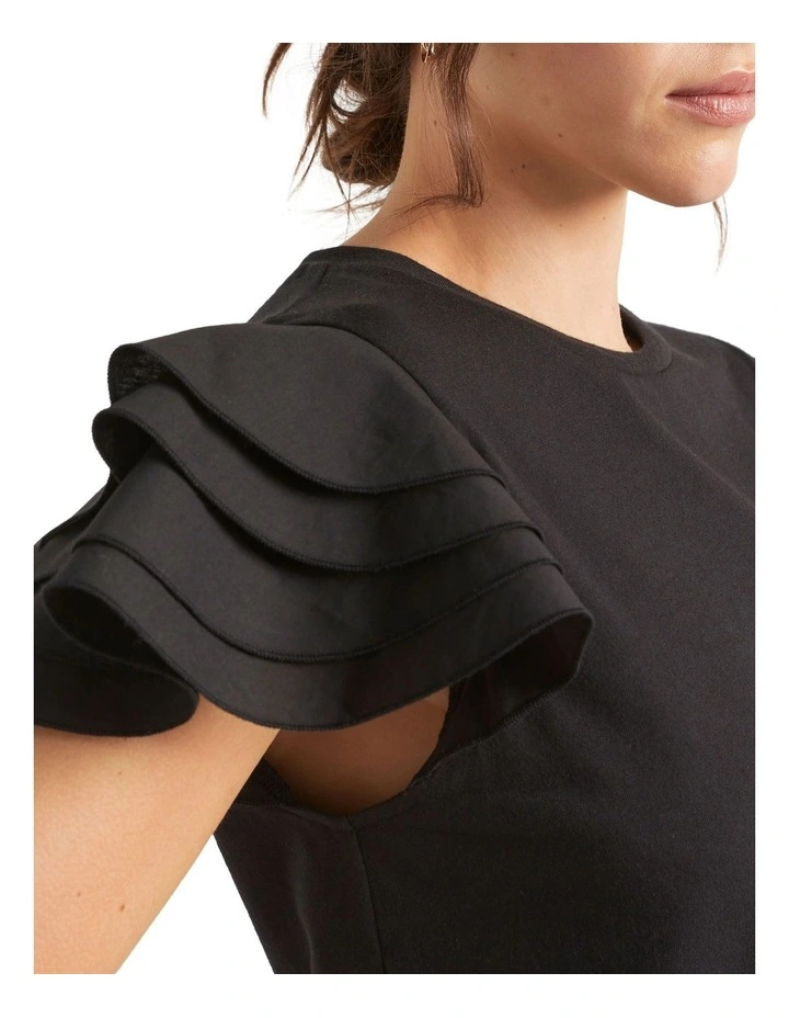 Layered Flutter Sleeve Tee image 2