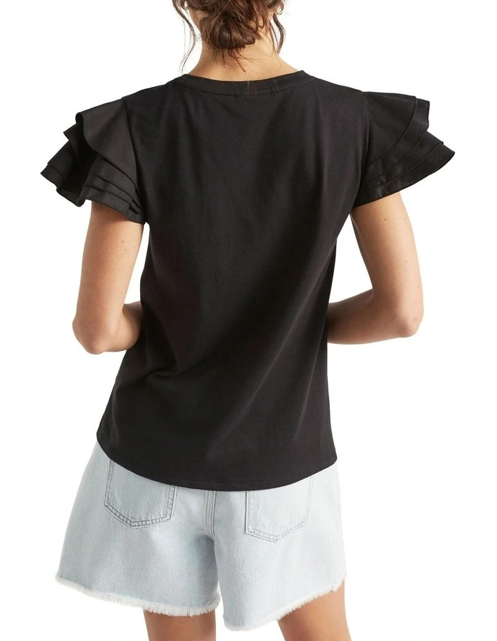 Layered Flutter Sleeve Tee image 4