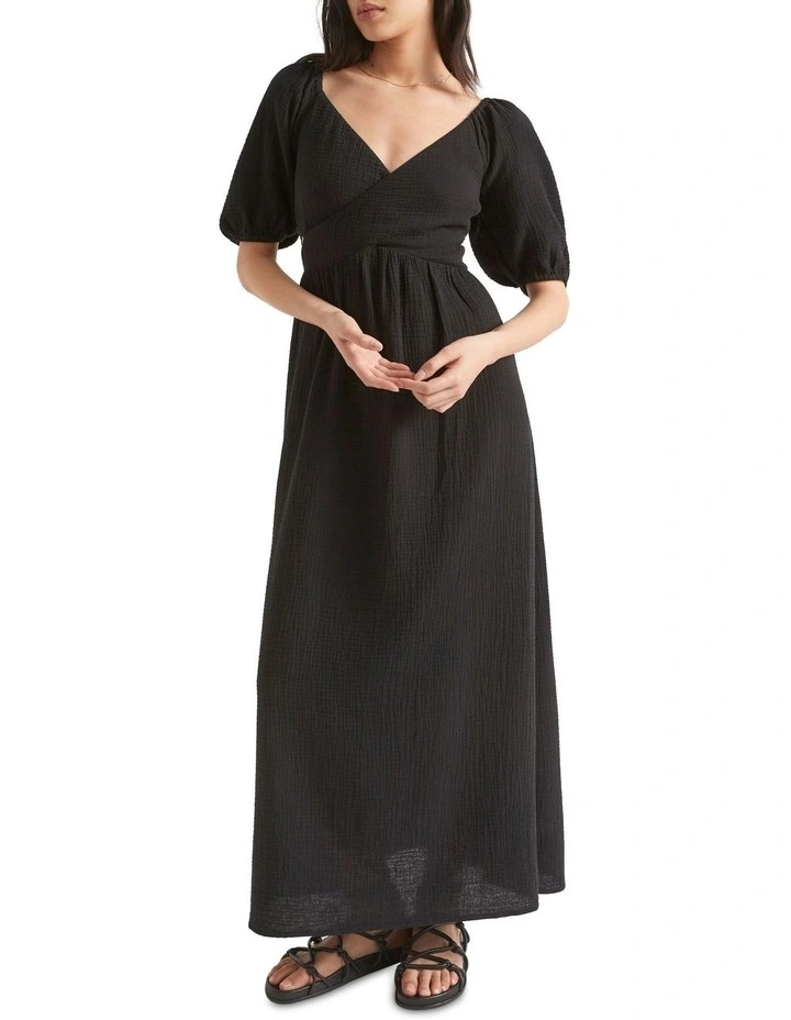 Cheesecloth Cross Front Maxi Dress image 1