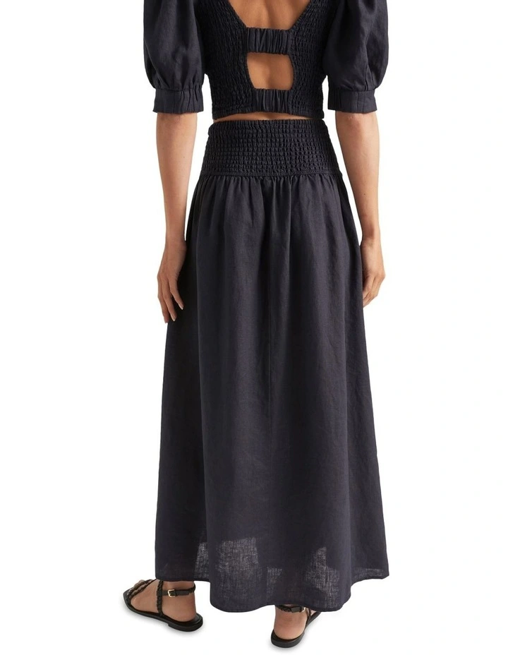 Seed Heritage Core Linen Gathered Maxi Skirt | MYER