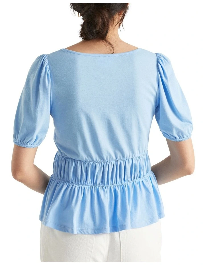 Square Neck Ruched Tee image 2